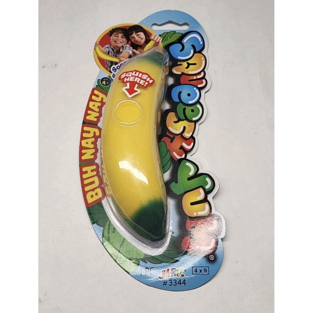 Ja-ru Squeesh Yum Buh Nay Nay Yellow Banana Stretchy Squishy Kids Toy